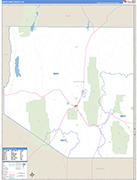 White Pine County Wall Map Basic Style